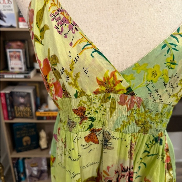 RAVIYA | Green Pattern Spaghetti Strap Mini Sundress Large - Picture 2 of 5